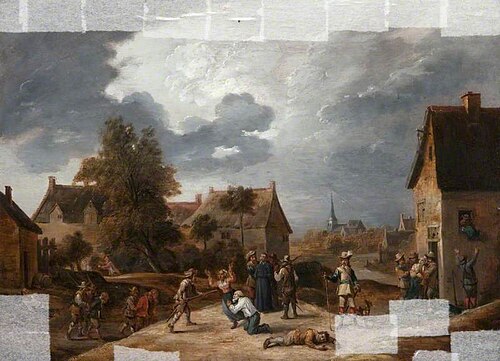 Soldiers Plundering a Village, , David Teniers le Jeune