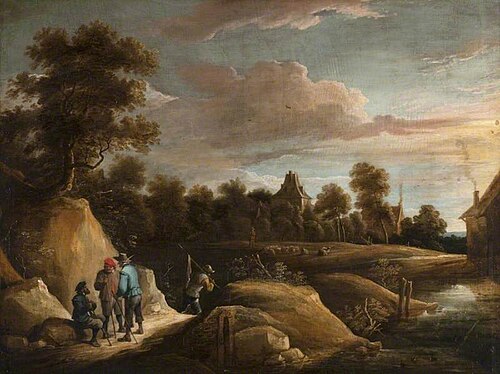 Landscape with Peasants on a Pathway, , David Teniers le Jeune