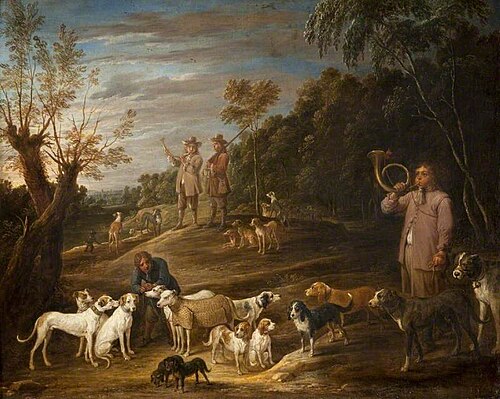 Landscape with Huntsmen and Dogs, 1645, David Teniers le Jeune