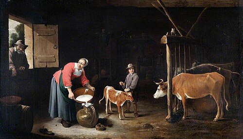 Interior of a Cowshed, 1645, David Teniers le Jeune