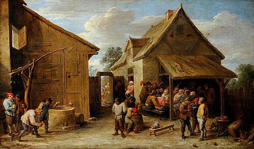The Yard of an Inn, 1655, David Teniers the Younger