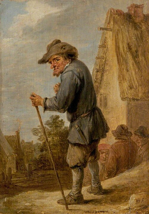 Village Scene with Four Peasants, , David Teniers the Younger