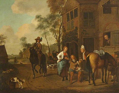 Travellers outside an Inn, , David Teniers le Jeune