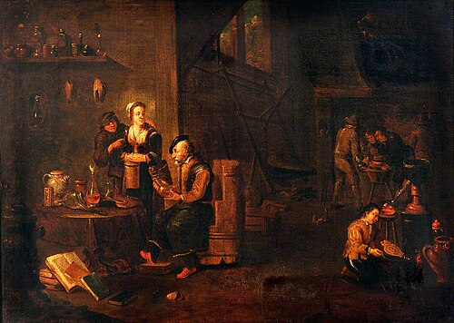 An Alchemist in His Laboratory, , David Teniers the Younger