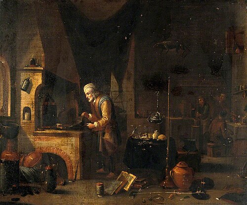 An Alchemist in His Laboratory, , David Teniers the Younger