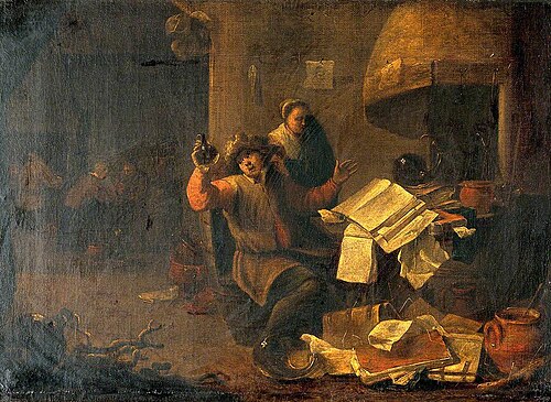 A Physician-Alchemist Examining a Urine Flask, , David Teniers the Younger
