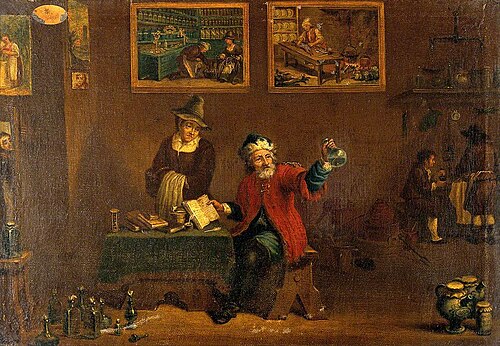 A Man Examining a Urine Flask, , David Teniers the Younger