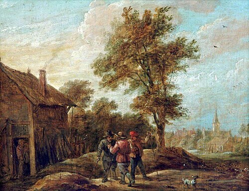 Boors in a Landscape, , David Teniers the Younger