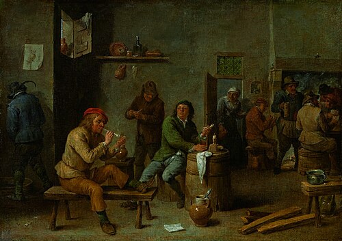 Scène de taverne (Fumeurs dans une auberge)., 1648, David Teniers le Jeune