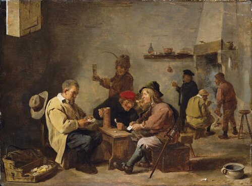 Card players in an inn, 1657, David Teniers the Younger