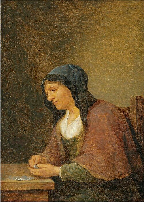 A woman counting money, 1660, David Teniers the Younger