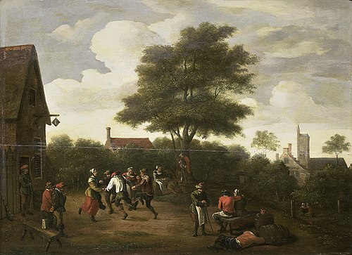 Peasants dancing, 1660, David Teniers the Younger