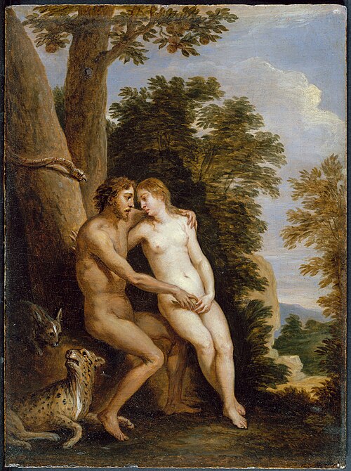 Adam and Eve in Paradise, 1655, David Teniers the Younger