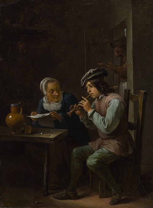 The Flageolet Player, 1637, David Teniers le Jeune