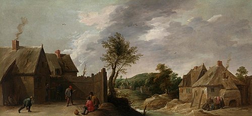 The skittle players, 1645, David Teniers the Younger