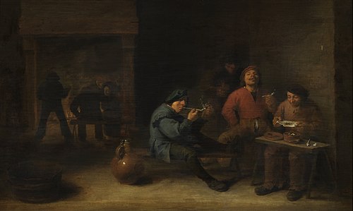 The Smokers, 1633, David Teniers the Younger