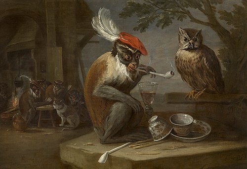 Monkey Trick, 1650, David Teniers the Younger