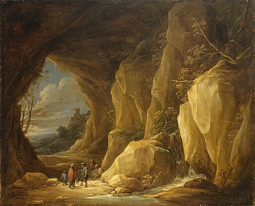 Landscape with a Grotto and a Group of Gipsies, 1640, David Teniers the Younger