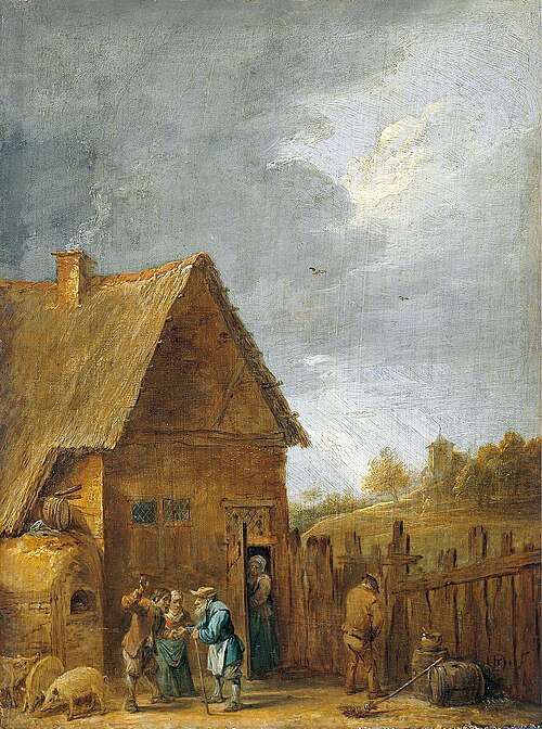 Yard of a Peasant House, 1640, David Teniers the Younger