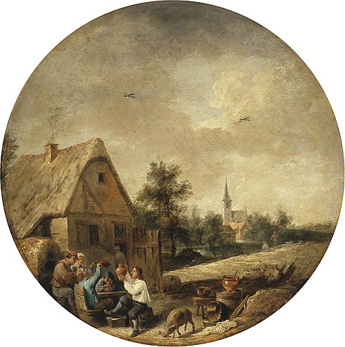 Landscape with a Rural Tavern, 1644, David Teniers the Younger