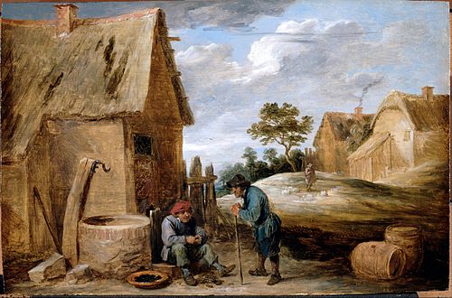 A Peasant eating Mussel, 1690, David Teniers the Younger