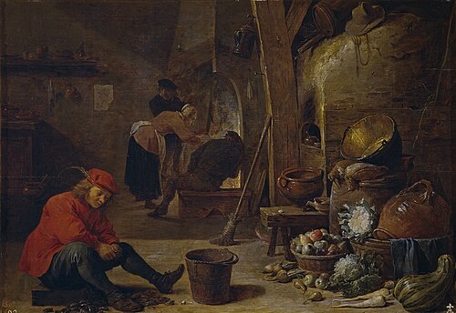 The Kitchen, 1643, David Teniers le Jeune