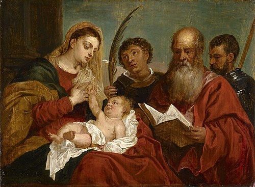 The Virgin and Child with Saints Stephen, Jerome and Maurice, 1656, David Teniers le Jeune