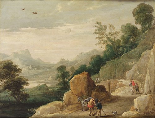 Landschaft mit zwei Maultieren, 1637, David Teniers le Jeune