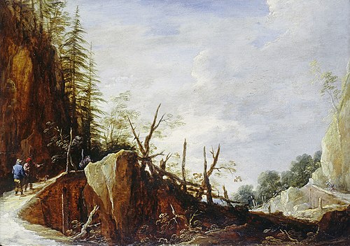 Figures on a Rocky Pass, 1654, David Teniers le Jeune