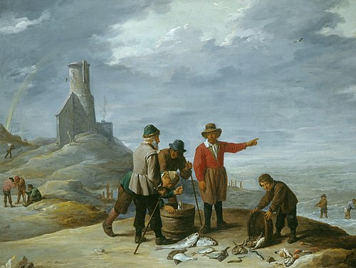 Fishermen on the Sea-shore, 1638, David Teniers le Jeune