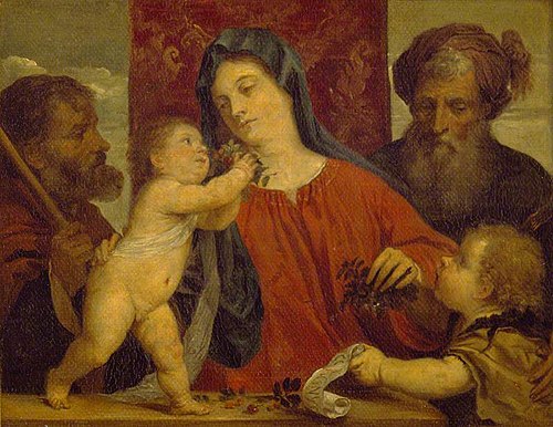 The Madonna of the Cherries, 1656, David Teniers le Jeune