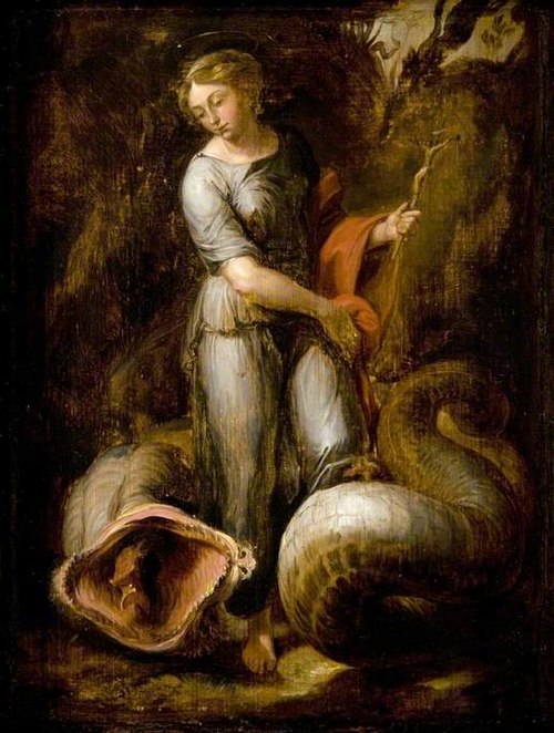 St Margaret and the Dragon, 1650, David Teniers le Jeune