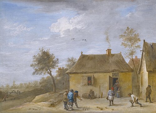 Landscape with Skittles Players, 1640, David Teniers le Jeune