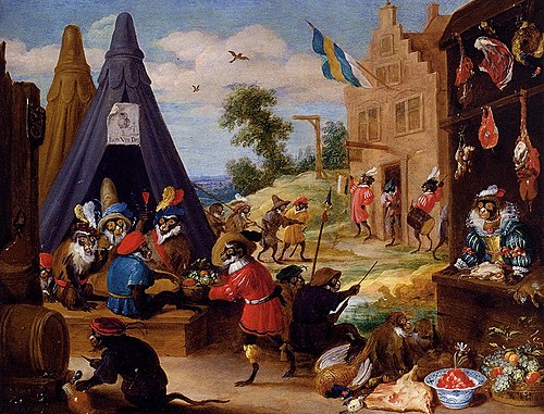 A Monkey Encampment, 1633, David Teniers le Jeune
