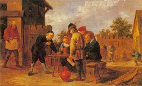 Dice and Skittles Players at an Inn, 1645, David Teniers le Jeune