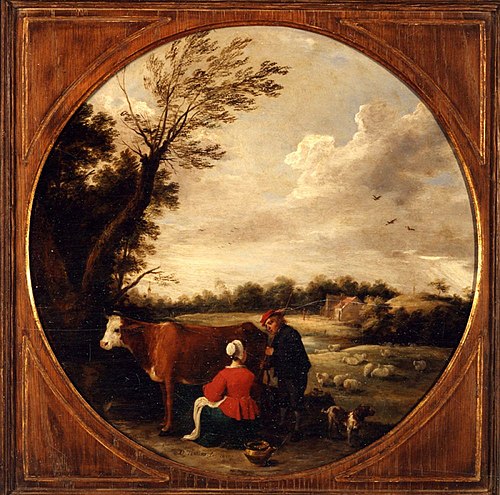 Landscape with Woman Milking a Cow and a Shepherd,, 1646, David Teniers le Jeune