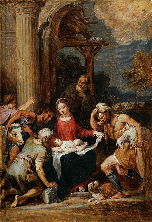 Adoration of the shepherds, after Andrea Schiavone, 1656, David Teniers le Jeune