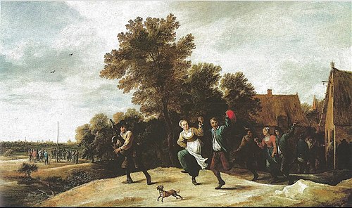 Bagpiper with Dancers, 1649, David Teniers le Jeune
