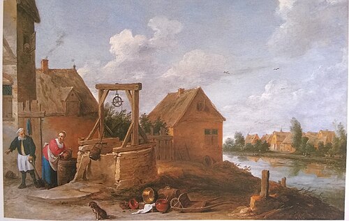 Village Scene with Woman at a Well, 1640, David Teniers le Jeune