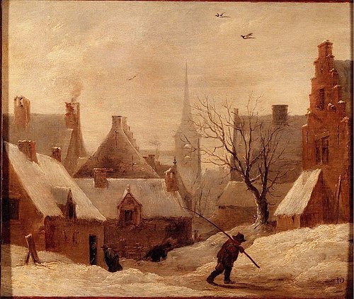 Village in Snow, 1640, David Teniers le Jeune