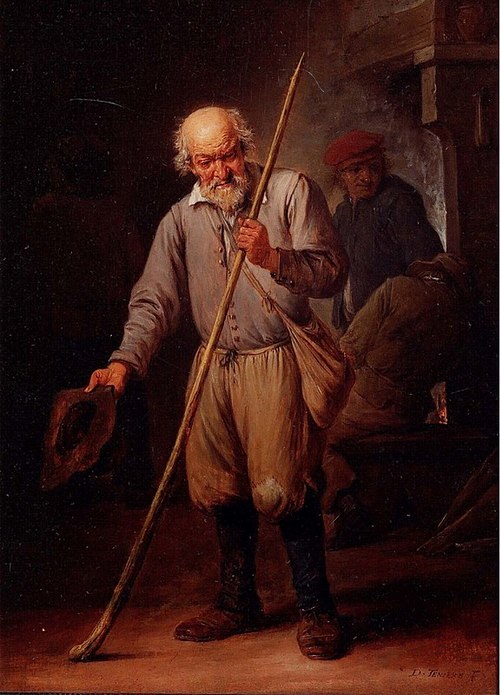 An Old Man with a Walking Stick, 1640, David Teniers le Jeune