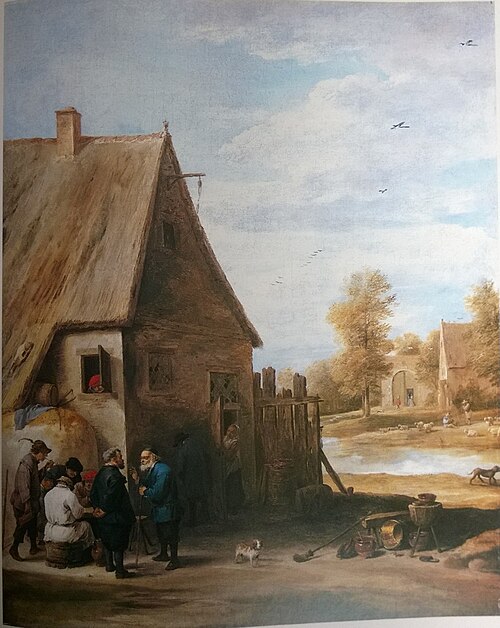 Farmers before an inn, 1650, David Teniers le Jeune