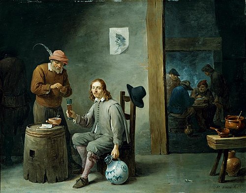 autoportrait dans un cabaret, 1646, David Teniers le Jeune