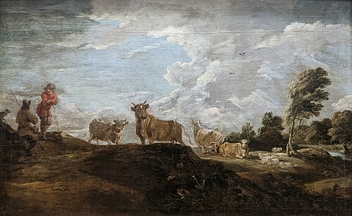 Paysage au taureau, 1650, David Teniers le Jeune