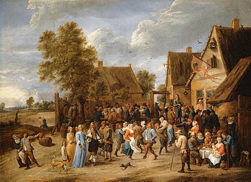 Fête villageoise avec couple aristocratique, 1652, David Teniers le Jeune