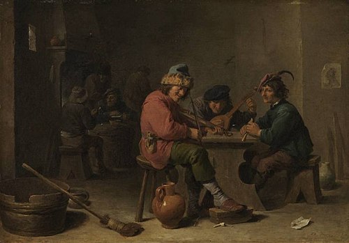 Farmers playing music, 1650, David Teniers le Jeune