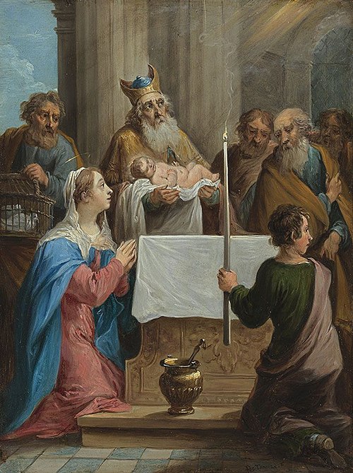 The fifteen secrets of the rosary: Simeon and the Christ-child in the temple, 1650, David Teniers le Jeune