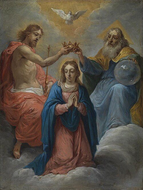 The fifteen secrets of the rosary: the coronation of the Virgin Mary as Queen of Heaven, 1650, David Teniers le Jeune