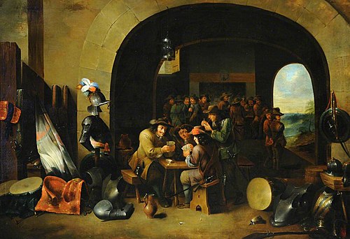 Soldiers playing with Cards in a Guardroom, 1684, David Teniers le Jeune