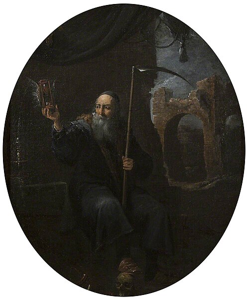 Time as an Old Man with Scythe and Winged Hour-glass, 1660, David Teniers the Younger